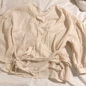 Zara Basics linen blouse